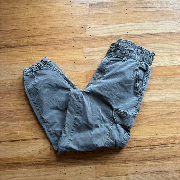 American Eagle Green Stretch Jogger Cargo Pants Elastic Waist Size 8R 90's Y2K - Picture 5 of 6